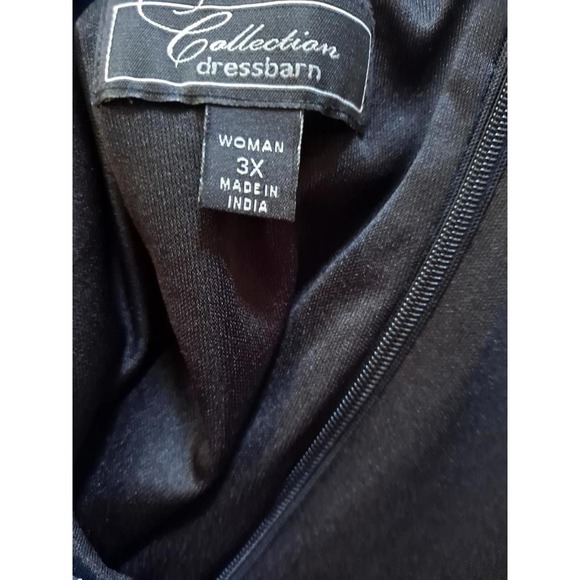 Classic Collection Black Mini Dress with Beading on the Collar Size 3X‎ - Picture 8 of 8